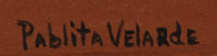 Signature of Pablita Velarde (1918-2006) Tse Tsan - Golden Dawn