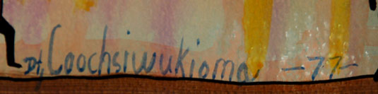 Delbridge Honanie (1946-present) Coochsiwukioma - signature
