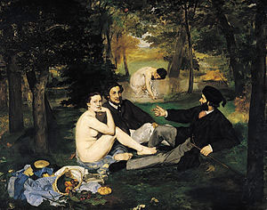 compare to Edouard Manet's "Luncheon on the Grass" 