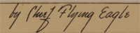 Paul J. Goodbear (1913-1954) Chief Flying Eagle signature
