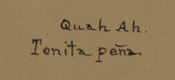 Tonita Vigil Peña (1893-1949) Quah Ah signature