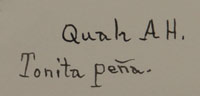 Tonita Vigil Peña (1893-1949) Quah Ah signature