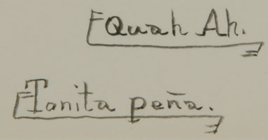 Tonita Vigil Peña (1893-1949) Quah Ah signature