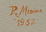 Signature of Rafael Medina (1929-1998) Teeyacheena