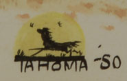 Signature of Quincy Tahoma (1917-1956) Water Edge