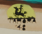 Signature cartouche of Quincy Tahoma (1917-1956) Water Edge