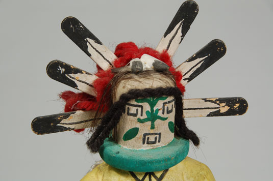 Close up view of this Kachina Doll