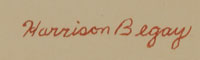 Signature of Harrison Begay (1914-2012) Haskay Yahne Yah-Wandering Boy