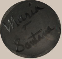 Small Black-on-black Jar signed Maria and Santana