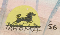 Signature of Quincy Tahoma (1917-1956) Water Edge