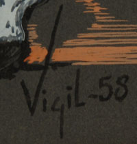 Frank Paul Vigil (1922-1979) signature