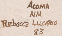 Rebecca Lucario (1951-present) signature