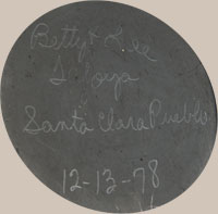 Signature of Betty and Lee Tafoya of Santa Clara Pueblo