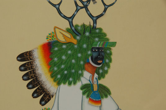 Close up of the Deer Dancer 