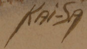 Signature of Percy Tsisete Sandy (1918-1974) Kai-Sa (Red Moon)