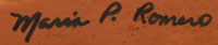 Maria Priscilla Romero (1936 - ) signature