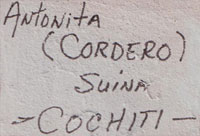 Antonita Cordero Suina (1948 - ) signature