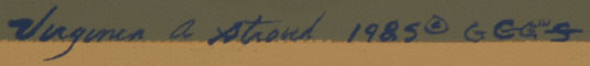 Virginia Stroud (1951 -  ) signature