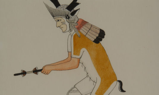 The detail of the costume, the active motion of the figure and the precise drawing of the outline of the figure seem to be beyond the capabilities of a teenage artist.