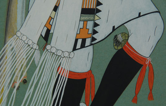 Close-up view of the dancer