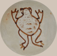 Hallmark Signature of the artist - Joy Navasie (1919 - 2012) second Frog Woman - Yellow Flower