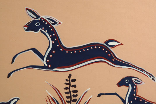 Close up view of the deer
