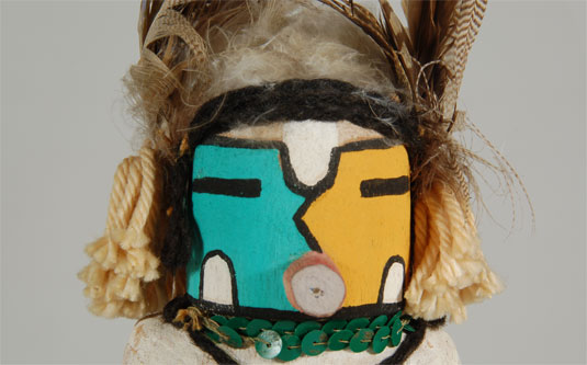 Close up view of this Kachina Face