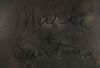 Artist Signatures: Santana Martinez AND Maria Montoya Poveka Martinez (1887-1980) Pond Lily