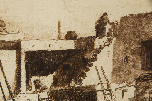 Close up image of this etching by Edward Borein 