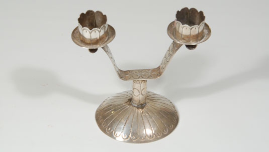Alternate view of this Sterling Silver Double Candle Holder