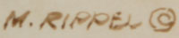 Morris Rippel (1930-2009) signature