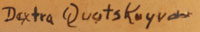 Dextra Quotskuyva Nampeyo (1928- ) signature.