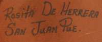 Rosita De Herrera (ca.1940- ) signature