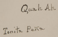 Artist Signature - Tonita Vigil Peña (1893-1949) Quah Ah