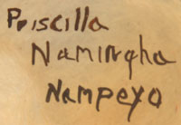 Priscilla Namingha Nampeyo (1924-2008) signature