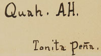 Artist Signature - Tonita Vigil Peña (1893-1949) Quah Ah