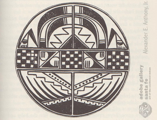 “Margaret Lefranc’s many accurate drawings of actual pieces of pottery provide an almost complete documentary history of the craft and show some of the finest examples of Maria’s art.  Her skilled pen has also interpreted faithfully the spirit of Maria, the Pueblo Indians, and the pottery.”