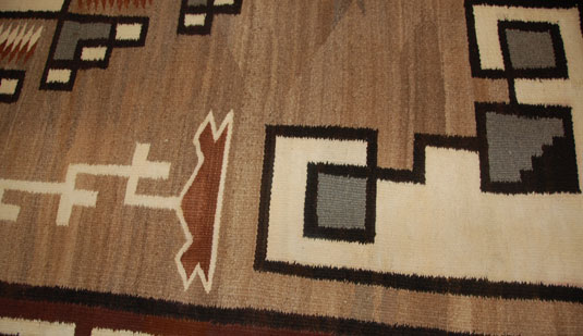 Close up view of this wonderful Navajo textile.