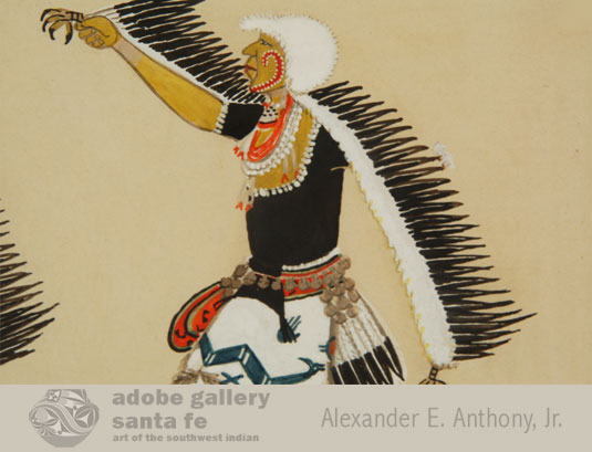 Close up view of one of the Eagle Dancers.