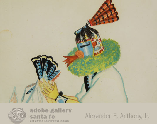 Close up view of the Zuni Kachina image.
