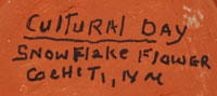 Artist Signature and Title of this Figurine - Stephanie C. Rhoades (1931- ) Snowflake Flower &ndash; Estephanita