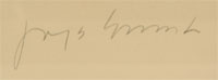 Jaune Quick-to-See Smith (1940-present) signature.