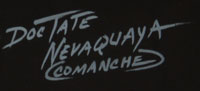 Doc Tate Nevaquaya (1932 - 1996) signature.