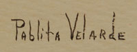 Artist Signature - Pablita Velarde (1918-2006) Tse Tsan - Golden Dawn