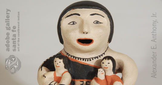 Close up view of this Storyteller Figurine.