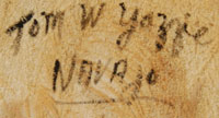 Tom Yazzie (1930- ) signature