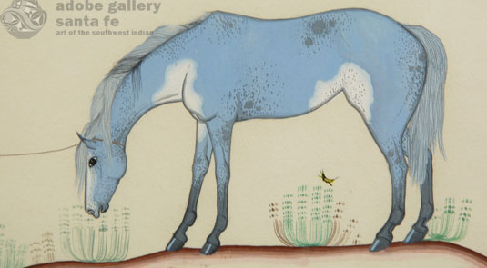 Close up view of the horse.