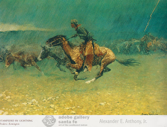 Example image from this book: Stampeded by Lightning by Frederic Remington