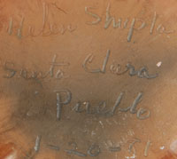 It is signed Helen Shupla Santa Clara Pueblo 1-20-81.