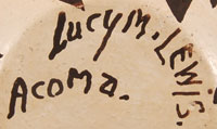 Lucy Martin Lewis (1898-1992) signature